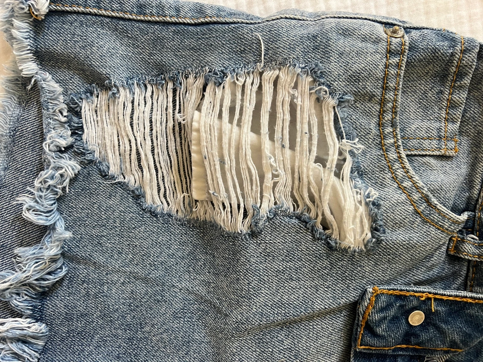 Short in short denim – photo 2